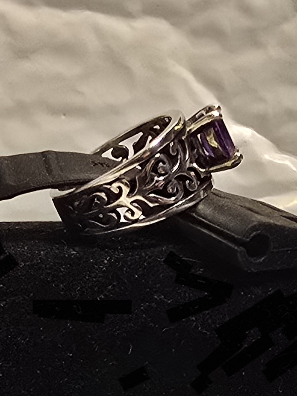 James Avery Amethyst Adoree Gemstone Ring - Purple Sterling Silver - Picture 3 of 5
